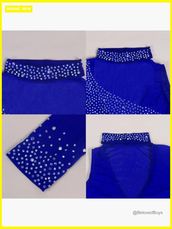 Rhinestone Sequin Maxi Dress Long Sleeve Bodycon Formal Club Night Out - Picture 3 of 7